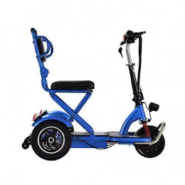 Takmeway Vélos électriques Takmeway Adulte Tricycle Entraînement motorisé Tricycle électrique pour Adultes Pliable Cadre en Acier siège Confortable et Confortable avec la Batterie au Lithium Bleu, 10A