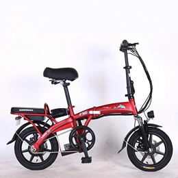 Tang Vélos électriques Tang Vlo lectrique Pliable 14 Pouces, 35km / H, 250W VTT, Red, 10A