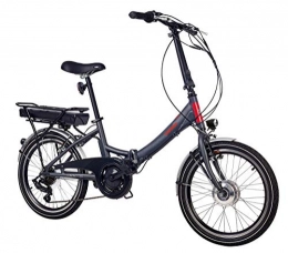 Telefunken vélo Telefunken E-Bike Roue vélo électrique pliant en aluminium, gris, 7 vitesses Shimano Dérailleur – Pedelec Vélo pliable léger, 250 W et 9 Ah / 36 V Batterie lithium-ion, pneus Taille : 20 ", Compact F800