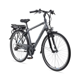 Telefunken vélo TELEFUNKEN Vélo électrique pour homme - En aluminium - 28" - Avec dérailleur Shimano - 21 vitesses - Avec moteur de roue arrière - 250 W - 10, 4 Ah - Batterie 36 V - XT481