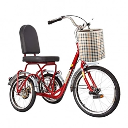 DERUKK-TY vélo Tricycle adulte, tricycles électriques pour personnes âgées, vélos de mobilité de loisirs pour personnes âgées, petits vélos de fitness extérieurs en forme de huit pour adultes (couleur : ro