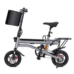 Urcar vélo URCAR Vlo lectrique Pliant pour Adulte, Vlo lectrique de 12 Pouces avec Bicyclette lectrique de Batterie dtachable de Phare de LED 350W 25km / h