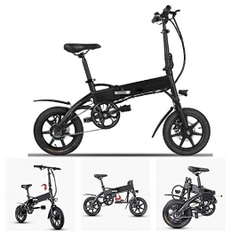 VBARV vélo VBARV Mini vélo électrique, Scooter de Petite Voiture électrique Pliable pour Adulte Bike Vélo électrique d'assistance à pédale Pliable léger 250 W avec Batterie LG, Noir