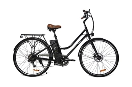 Velair Vélos électriques Velair - Vélo électrique 28'' Horizon - Shimano 7 Vitesses - Freins à disques - Autonomie 50 km - Cadre aluminium - Noir