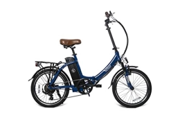 Velair vélo Velair - Vélo électrique pliable 20'' Evolution - Shimano 6 Vitesses - Freins à patins - Autonomie 70 km - Cadre aluminium - Bleu électrique