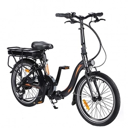 CM67 vélo Velo Electrique Conduisez à Une Vitesse maximale de 25 km / h Velo Femme Adulte Capacité de la Batterie Lithium-ION (AH) 10AH Vlo Pliable Jusqu Dimension des pneus 20 Pouces, Noir