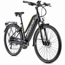 Leaderfox Vélos électriques Velo electrique-vae city leader fox 28'' sandy 2021 femme noir mat-jaune 7v moteur roue ar bafang 36v 45nm batterie 15ah (18'' - h46cm - taille m - pour adulte de 168cm 178cm)