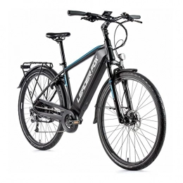 Leaderfox Vélos électriques Velo Electrique-VAE City Leader Fox 28'' Sandy 2021 Homme Moteur Roue AR bafang 36v 250w 15ah alu Noir Mat-Bleu 7v (20, 5'' - h53cm - Taille XL - pour Adulte de 183cm à 190cm)