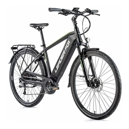 Leaderfox Vélos électriques Velo Electrique-VAE City Leader Fox 28'' Sandy 2021 Homme Moteur Roue AR bafang 36v 250w 15ah alu Noir Mat-Vert 7v (20, 5'' - h53cm - Taille XL - pour Adulte de 183cm à 190cm)