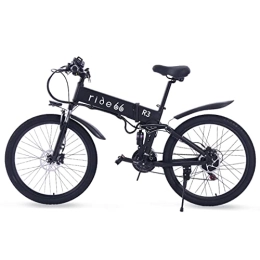 ride66 Vélos électriques Velo Electrique VTT Bike 26 Pouces Pliant Batterie Ebike pour Homme Femme