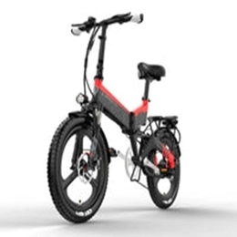 Vikzche Q vélo Vikzche Q LANKELEISI G650 Vélo électrique pliant, vélo électrique 14, 5 Ah, Shimano 7 vitesses, pneus tout-terrain 50, 8 x 6, 1 cm, 3 modes de conduite (rouge)