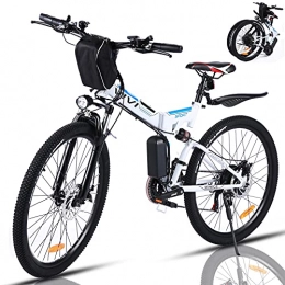 Vivi Vélos électriques VIVI Vélo Électrique Pliable Adulte Vélo de Montagne 26" avec Moteur 350W, Batterie 36V / 8Ah Amovible / Engrenages 21 Vitesses / 32km / h / Kilométrage de Recharge Jusqu'à 40km