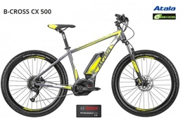 Cicli Puzone Vélos électriques Vlo atala e-bike B-Cross cX 500Gamme 2018, ANTRACITE GIALLO