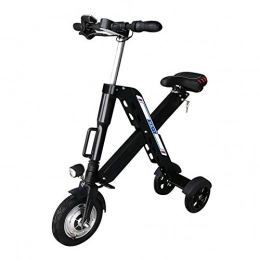 LHLCG vélo Vlo Electrique Pliable E-Bike Mini Ultra Lger Portable, Black