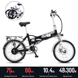 DT Vélos électriques Vlo lectrique Pliable, E-Bike lectrique Pliant De Vlo 300W, Chargable Affichage LED, Urban Bike, Ebike pour Adulte, pour L'extrieur Cyclisme Voyage Ville Vlo, Noir
