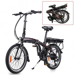 CM67 vélo Vlo lectrique Pliable, Jusqu' 25km / h Vitesse Rglable 7 E-Bike 250W / 36V Rechargeable Batterie Li-ION Vélos de Route Unisexe pour Adulte