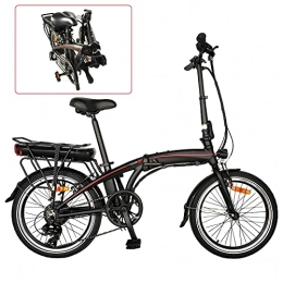 CM67 vélo Vlo pliants Sport Alliage, Trottinette lectrique 20 Pouces 250W 36V 10Ah(50-55km) Vélos de Ville Unisexe pour Adulte