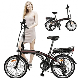 CM67 vélo Vlos lectriques pour Adultes, Jusqu' 25km / h Vitesse Rglable 7 E-Bike 250W / 36V Rechargeable Batterie Li-ION Vélos pliants Adultes Cadeaux