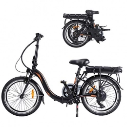 CM67 vélo Vlos lectriques pour Adultes, Trottinette lectrique 20 Pouces 250W 36V 10Ah(50-55km) Vélos de Ville Unisexe pour Adulte