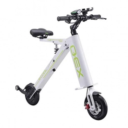 Voiture de batterie de voyage pliable portable de batterie de lithium de bicyclette de vélo de tricycle de bicyclette adulte de voiture électrique (peut supporter le poids 150KG),White,Onehandle