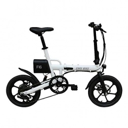 CBA BING Vélos électriques Voiture électrique de batterie au lithium de vitesse se pliante de batterie électrique de grande capacité Lithium-Ion démontable de vélo électrique, pour le cyclisme trois modes de fonctionnement, White