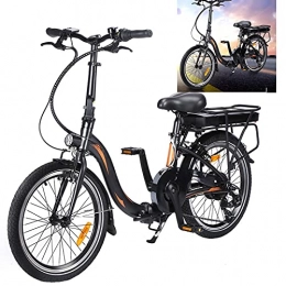 CM67 vélo VTT Electrique Homme Conduisez à Une Vitesse maximale de 25 km / h Velo ​Homme VTT Adulte Capacité de la Batterie Lithium-ION (AH) 10AH Velo Pliant Electrique Dimension des pneus 20 Pouces, Noir
