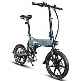 DDZIX vélo VTT Pliant avec Lumière Avant À LED, Pédales De Vélo, Bicyclette Électrique Pliable pour Kilométrage De 250W 7.8Ah 30-60Km, 3 Modes De Travail, Noir, 6speed