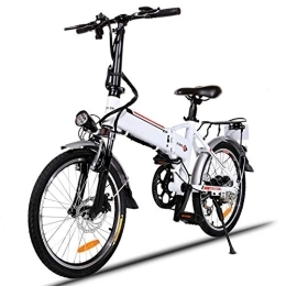 Speedrid vélo Vélo de Montagne 20" Vélo à Assistance Électrique pour Adulte Speedrid (ANEB004 - Blanc Rouge)