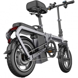 Amantiy vélo Vélo de montagne électrique, 14 En pliant électrique for vélos unisexe en alliage d'aluminium avec 400W 48V Lithium-ion rechargeable Mini vélo électrique avec compteur intelligent LCD et récupération
