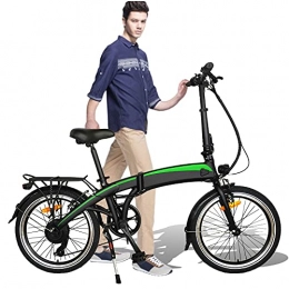 CM67 vélo Vélo Pliable électrique 20", avec Batterie Amovible 7.5Ah / 36V 250W, Vélo électrique de Ville, Kilométrage de Recharge Jusqu'à 50km, Capacité de Charge 120KG, Adulte Unisexe