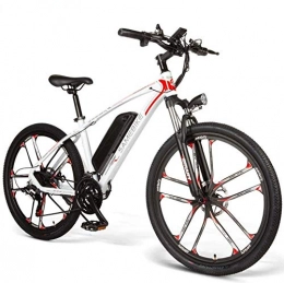 Sanvaree Vélos électriques Vélo Pliant électrique Gros Pneu 3 Modes Shimano 21 Vitesses avec Batterie Lithium-ION 48V 350W 10.4Ah vélo de Montagne de Ville adapté aux Hommes Femmes Adultes (SM26 Black)