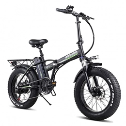 JINGHAM Vélos électriques Vélo Électrique Pliable 20" 4.0 Fat Tire Off-Road E-Bike 800W Batterie Lithium-ION 48V / 15Ah, Kilométrage de Recharge Jusqu'à 80-100km, Vitesse Maximum 45km / h, EU Warehouse