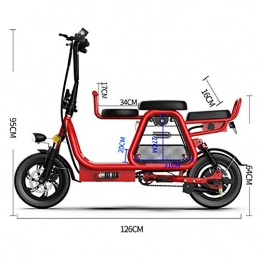 DT Vélos électriques Vélo Électrique Pliable avec 350W 48V 11Ah Moteur, avec Grand Écran LCD Panier De Rangement De Grande Capacité, Double Absorption des Chocs Avant Et Arrière, Blanc