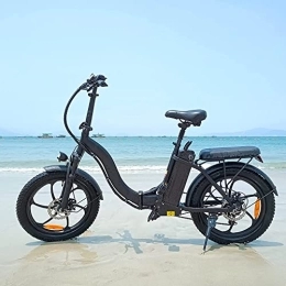 HFRYPShop vélo Vélo Électrique Pliable, Tout-Terrain Fat 20" x3.0 Pneu Vélo Électrique pour Adultes avec Moteur 250W et 10.4A Batterie Lithium(Portée : 55 km), Engrenages 21 Vitesses, E-Bike Urbain pour Adulte