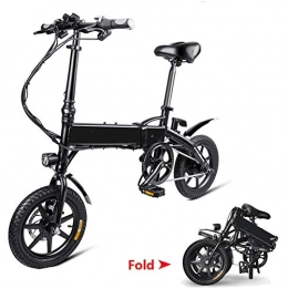 MJLXY Vélos électriques Vélo Électrique Pliant, Autonomie 25Km, Batterie 36V / 6.0Ah 350W Suspension Complète Rechargeable 14" Urban Bike