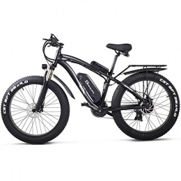 ride66 Vélos électriques Vélo Électrique VTT Montagne ebike 1000W 26" 4.0 Pouces Fat Bike pour Adulte Homme (Noir)