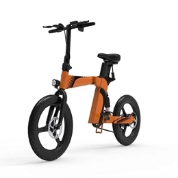 ELLBM vélo Vélo Électrique Z7, Vélo Électrique Pliable 20" avec Batterie Amovible 36V 8Ah, Écran LCD 25km / h, Vélo Électrique pour Adultes Unisexe E-Bike Portée 40km, Vélo Cyclomoteur avec 7 Vitesses (Orange)