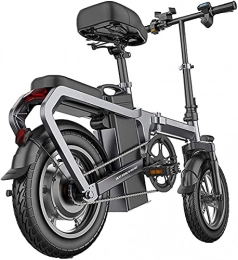 CASTOR vélo Vélo électrique 14 dans les vélos électriques pliants pour alliage d'aluminium unisexe avec batterie de lithiumion 400W 48V Mini vélo électrique avec mètre LCD intelligent et système de récupération d