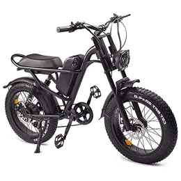 Vélo électrique 20" x 4.0 Fat Bike électrique avec 48 V 15,6 Ah batterie au lithium amovible, vélo électrique homme femme, vélo urbain avec double absorption des chocs,