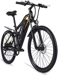 Vikzche Q Vélos électriques Vélo électrique 26" avec batterie au lithium amovible 48 V / 15 Ah, suspension complète, Shimano 7 vitesses, 500 W (Vikzche Q))