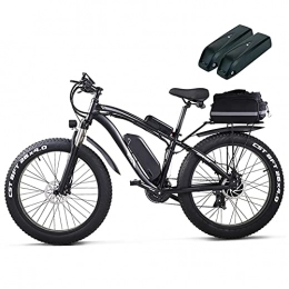 Vikzche Q Vélos électriques Vélo électrique 66 cm 48 V 1000 W avec moteur Shimano 21 vitesses, batterie au lithium, frein à disque hydraulique Shengmilo MX02S Snow Ebike