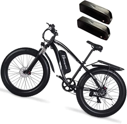 Vikzche Q vélo Vélo électrique de 26 pouces tout-terrain - Pédale d'assistance 17 Ah - Deux batteries au lithium - Frein à disque hydraulique Vikzche Q MX02S