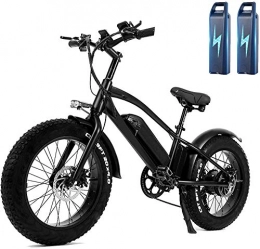 Vélo électrique de Montagne pour Adulte Ebike 750W vélos de Ville Noir avec 2 Batteries Professionnel 7 Vitesses Jusqu'à 45 Km/h Portée 120 Km - Vélo à Pneus Larges pour Plage Voyage Trajet