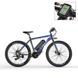 LANKELEISI Vélos électriques Vélo électrique de RS600 700C, batterie de 36V 20Ah, frein à disque des deux, cadre en alliage d'aluminium, endurance jusqu'à 70km, 20-35km / h, vélo de route. (Blue-LCD, Plus 1 batterie de rechange)