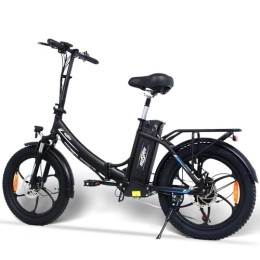 HFRYPShop vélo Vélo électrique E Bike Femmes Hommes, 20 x 3.0 '' E-Bike Vélo Pliant Tout Terrain | Moteur 250W | Batterie Lithium 48V 10.4AH 50KM | Shimano 7 Vitesses | Marquage CE