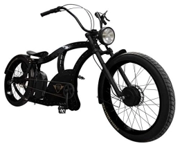 Wheelstore24 Vélos électriques Vélo électrique Pedelec 250 W Fatbike, Cruiser, vélo, noir, noir