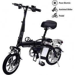 MMJC vélo Vélo électrique pliable avec moteur sans balais de 250 W, double frein à disque, trois modes jusqu'à 35 km / h, distance maximale de 100 km, vélo électrique de ville, 60 km