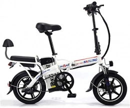 Drohneks vélo Vélo électrique pliable de 14 pouces, vélo électrique à double batterie au lithium, portable réglable en toute sécurité pour le cyclisme, vélo électrique à moteur puissant de 48 V 350 W, charge uti