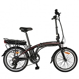Fafrees Vélos électriques Vélo électrique pliable de 20 pouces, 250 W, 36 V, 10 Ah, vitesse maximale 25 km / h, adapté pour femmes et adultes