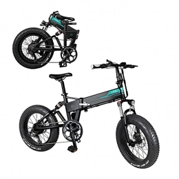 Auleset Vélos électriques Vélo électrique pliable de 20 pouces - En alliage d'aluminium - Pour l'extérieur - Noir - Taille unique